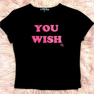 Y2k “you wish” iamgia baby tee!!!